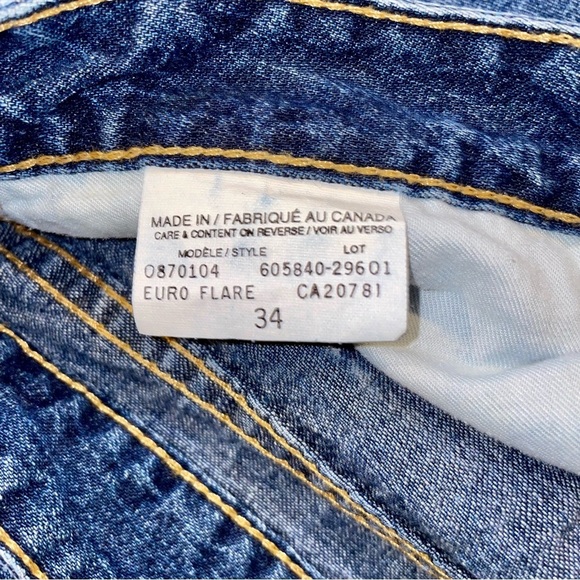 Tommy Hilfiger euro flare t h graffiti pocket jeans sz 34 - Picture 4 of 4